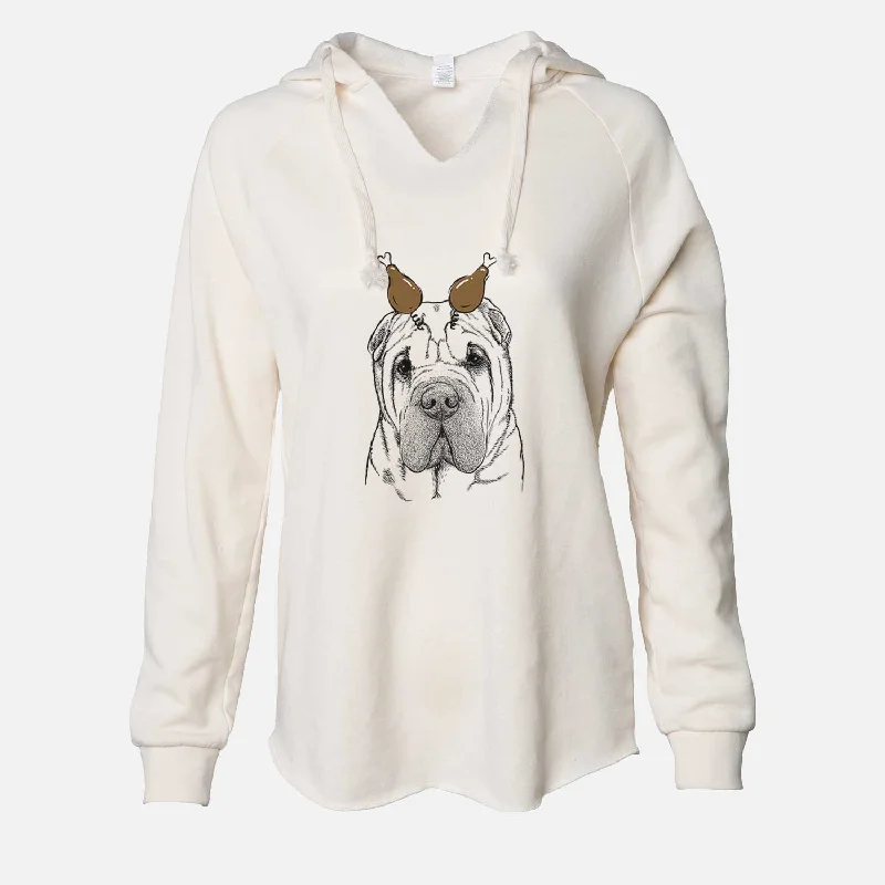 Thanksgiving Lilly the Shar Pei - Cali Wave Hooded Sweatshirt Hoodie with Oversized Fit Loose Comfortable Thanksgiving Lilly the Shar Pei - Cali Wave Hooded Sweatshirt Hoodie with Oversized Fit Loose Comfortable