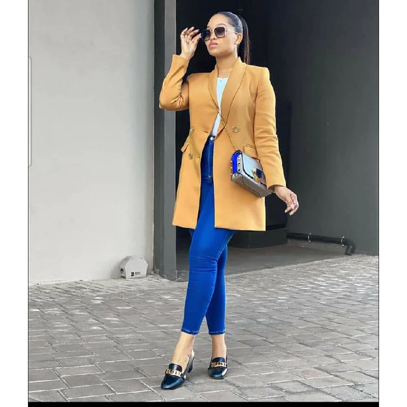 Long Formal Blazer Coat Women's High-End Blazer