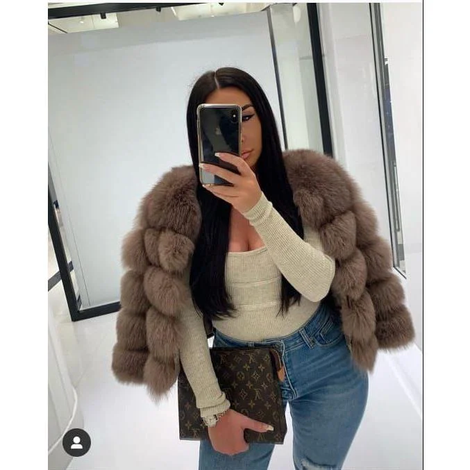 Short Faux Fur Coat Bodycon Sheath Shift