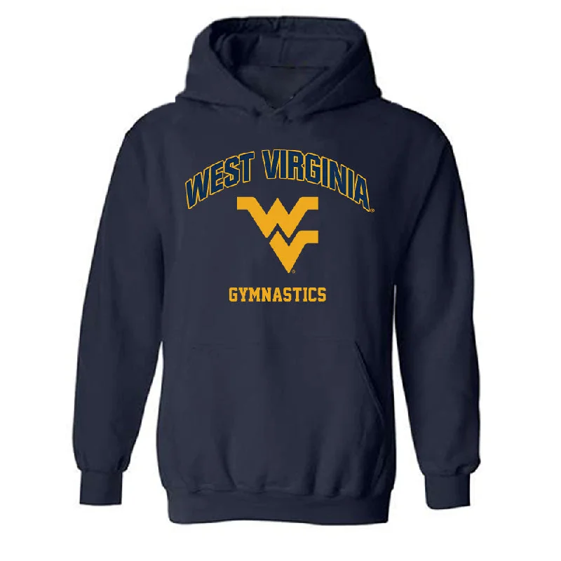 West Virginia - NCAA Women's Gymnastics : Jayden McDonnell - Fashion Shersey Hooded Sweatshirt Hoodie with Slim Fit Tailored Modern