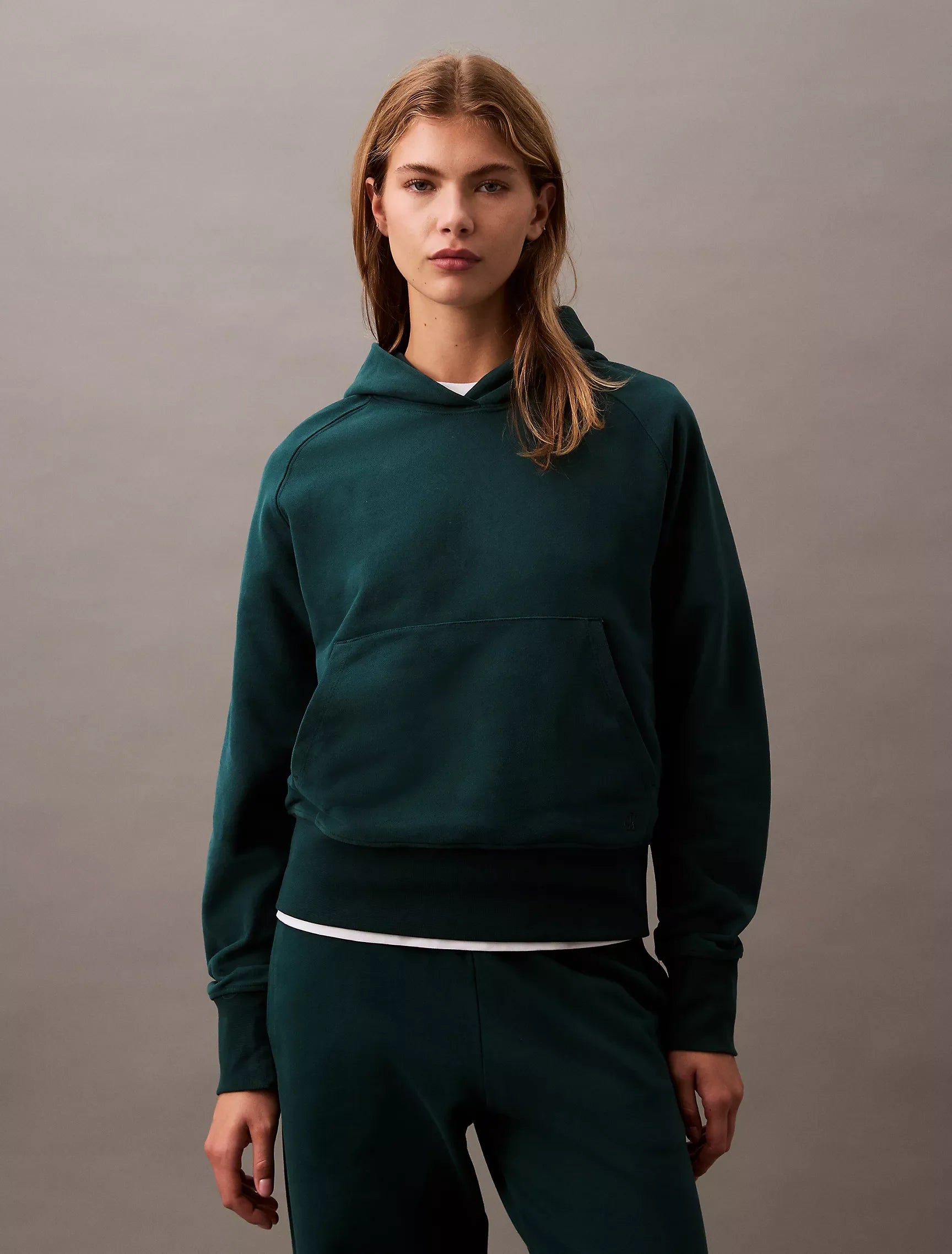 Calvin Klein Cotton Terry Hoodie - Women Hoodie Sweatshirt Pullover