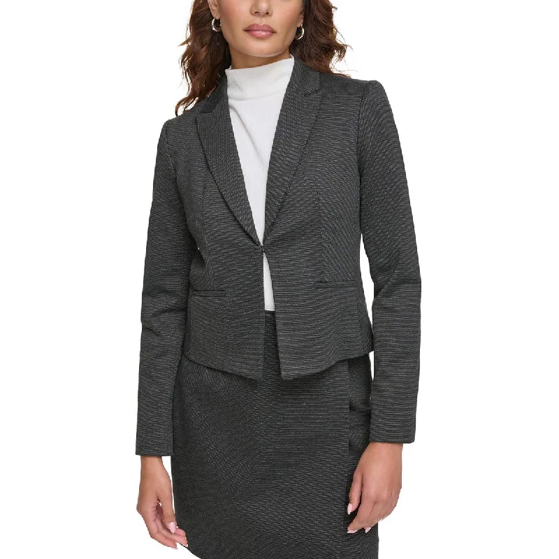 Calvin Klein Womens Petites Crop Work Wear Open-Front Blazer Winter Women's Blazer