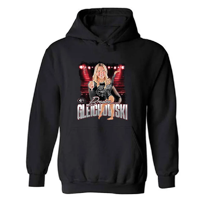 Georgia - NCAA Women's Gymnastics : Brooke Gleichowski - Player Collage Hooded Sweatshirt Hoodie with Zipper Versatile Modern Georgia - NCAA Women's Gymnastics : Brooke Gleichowski - Player Collage Hooded Sweatshirt Hoodie with Zipper Versatile Modern