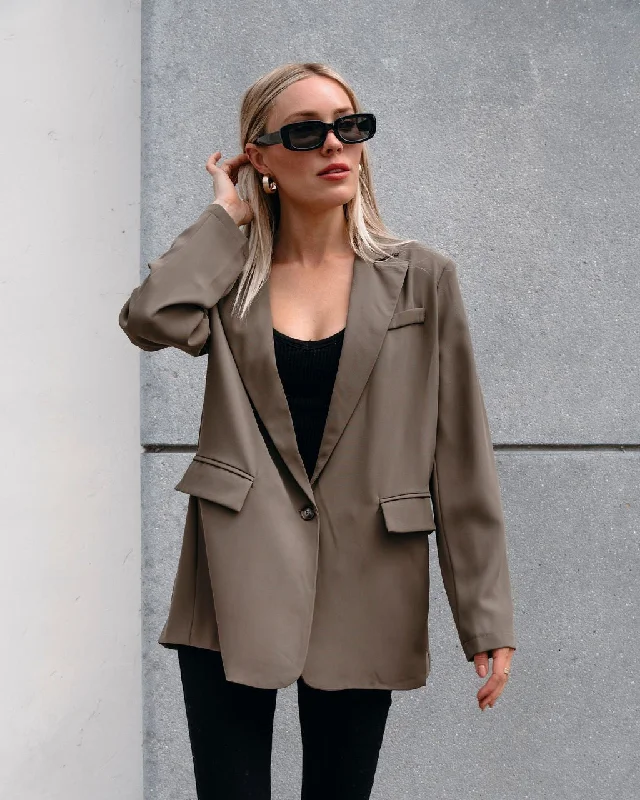 Carolina Single-Breasted Blazer - Olive - FINAL SALE Women's Unique Blazer