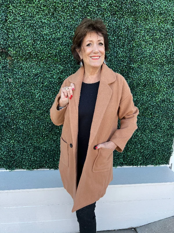 Double Breasted Boyfriend Coat Turtleneck Wrap Cape