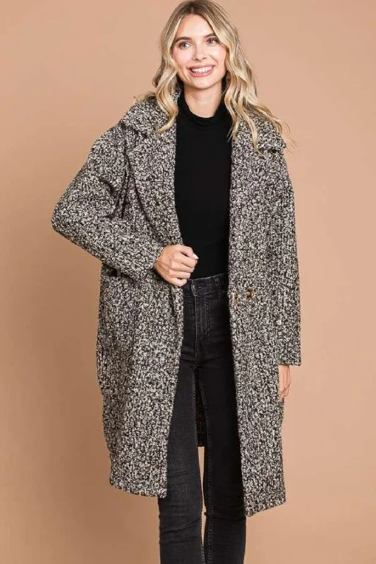 Culture Code Full Size Lapel Collar Double Breast Teddy Coat Toggle Coat Shawl Collar Coat Notch Collar Coat Culture Code Full Size Lapel Collar Double Breast Teddy Coat Toggle Coat Shawl Collar Coat Notch Collar Coat