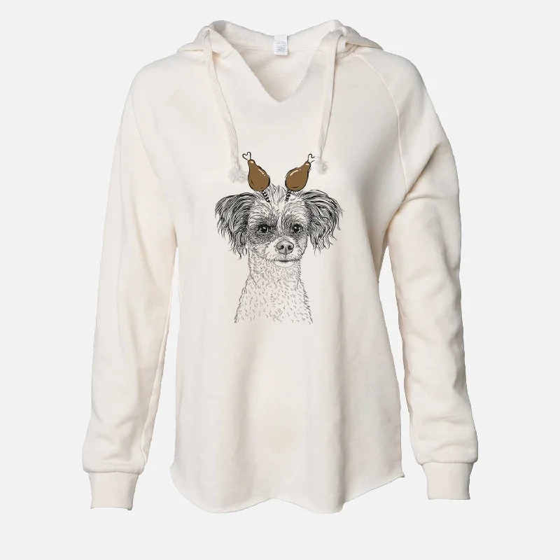 Thanksgiving Finley Beth the Papillon Mix - Cali Wave Hooded Sweatshirt Hoodie with Set-In Sleeves Structured Classic