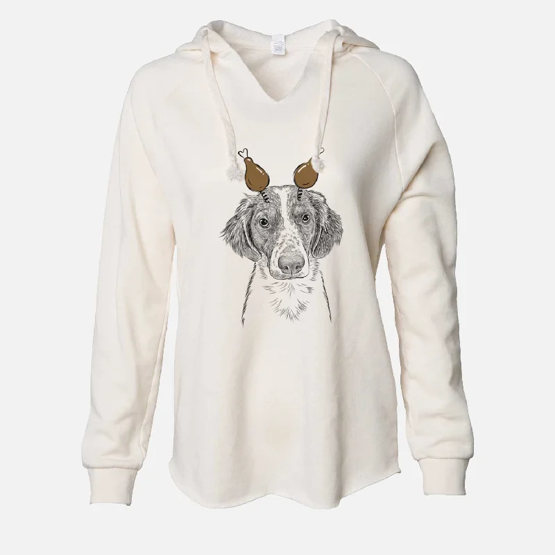 Thanksgiving Holly the Brittany Spaniel - Cali Wave Hooded Sweatshirt Hoodie with Pattern Geometric Abstract