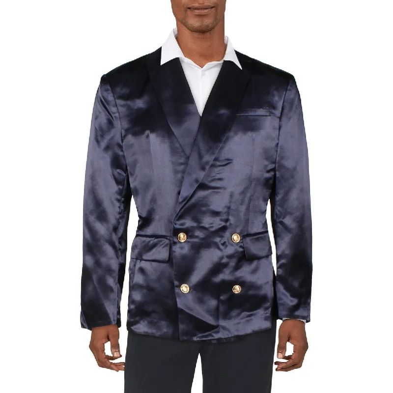 And Now This Mens Satin Suit Separate Double-Breasted Blazer Women's Boutique Suit