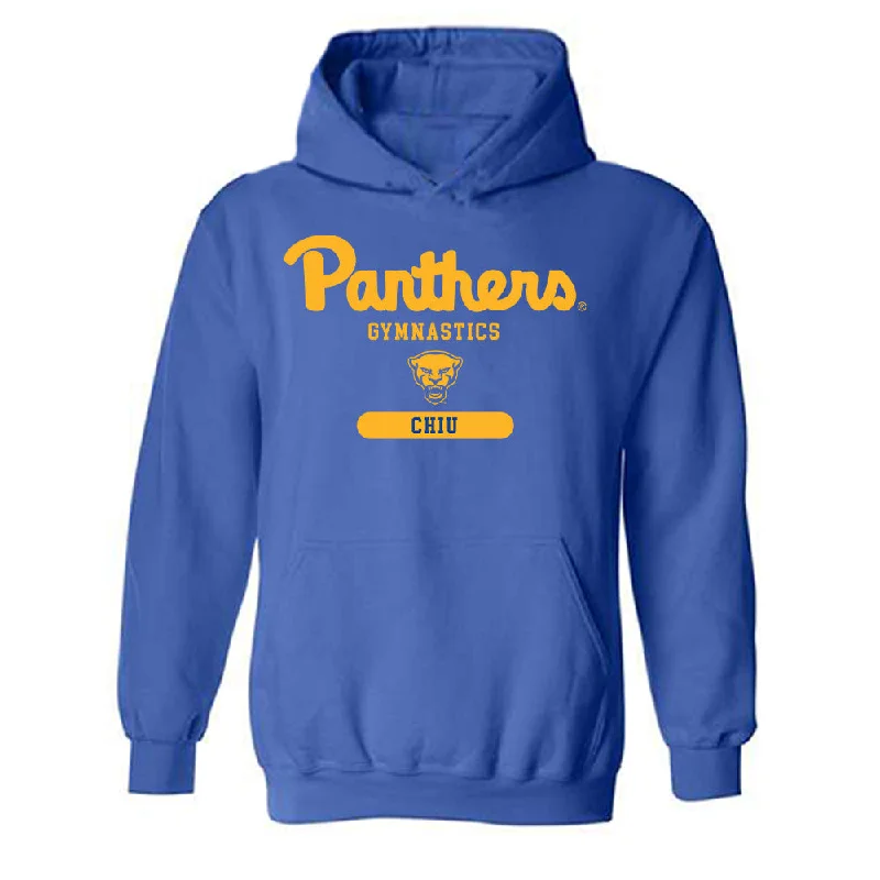 Pittsburgh - NCAA Women's Gymnastics : Camryn Chiu - Classic Shersey Hooded Sweatshirt Hoodie with Elastic Waist Stretchable Comfortable Pittsburgh - NCAA Women's Gymnastics : Camryn Chiu - Classic Shersey Hooded Sweatshirt Hoodie with Elastic Waist Stretchable Comfortable