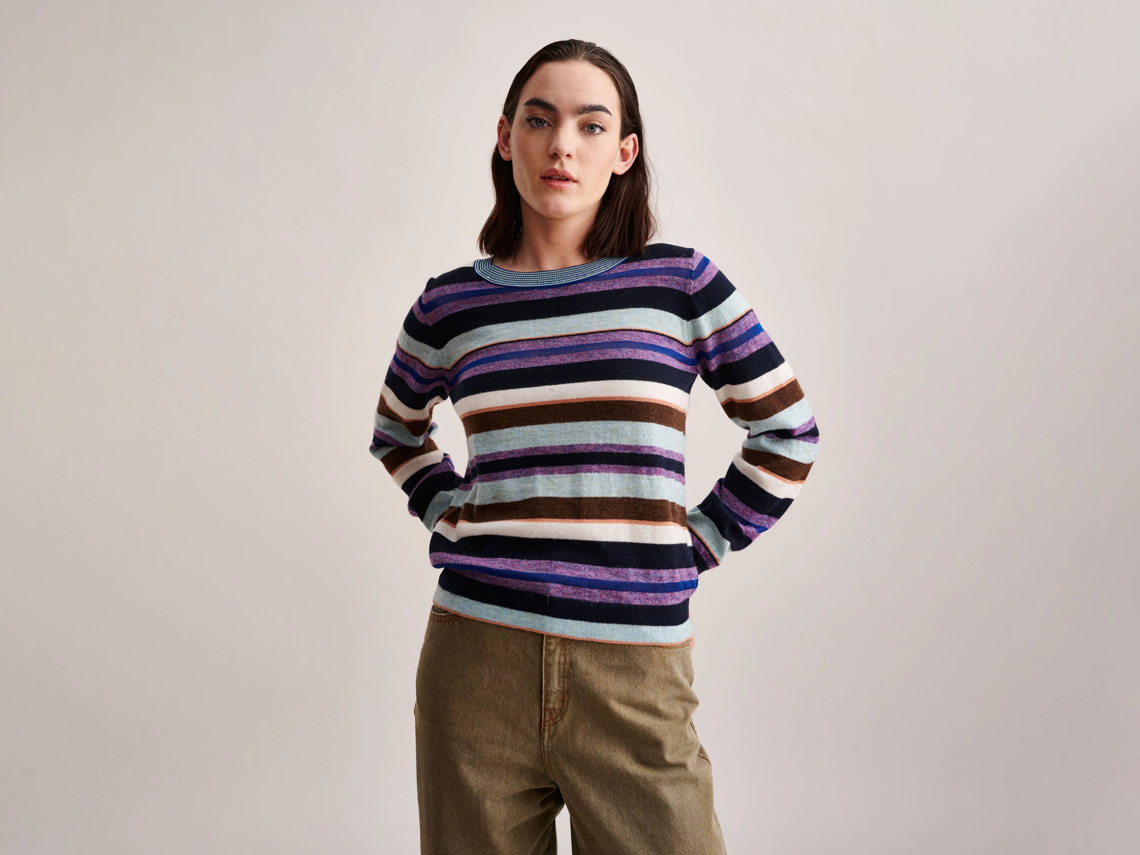 Gopsy Sweater (232 / W / STRIPE C) Soft Cozy Warm
