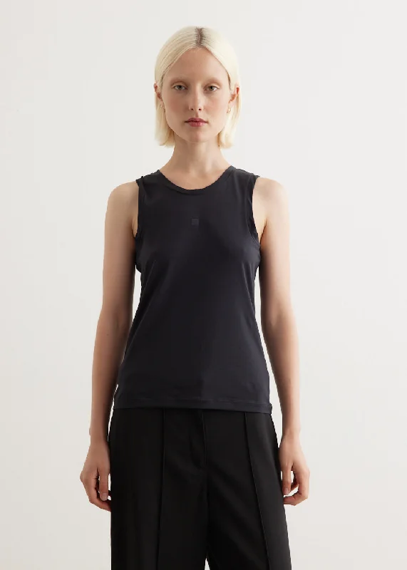 Elando Face Tank Top rhinestone tank top