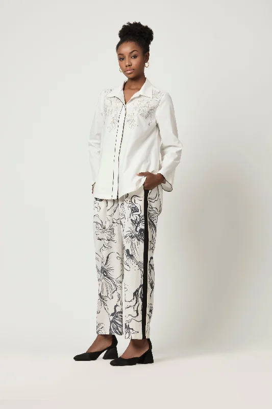 Luna Printed Trousers Trousers Trousers Formal