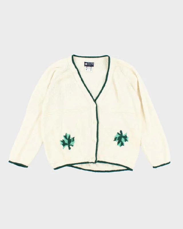 Vintage 80's Pulsar Alpaca Boxy Cardigan - XL Nylon Fabric Polyester Fabric Spandex Fabric