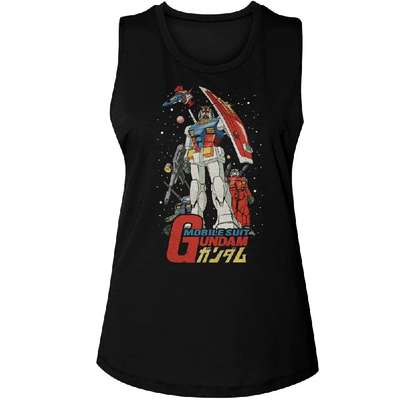 MOBILE SUIT GUNDAM Tank Top, Poster high neck tank