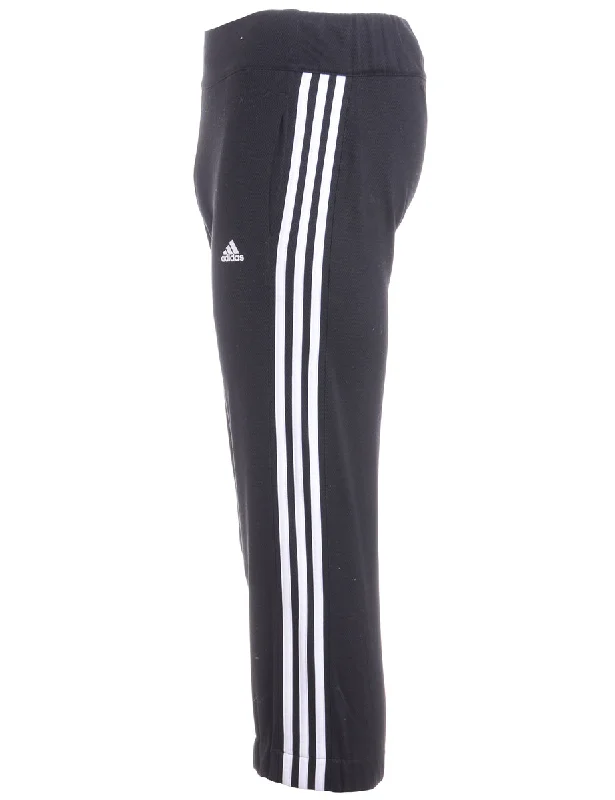 Label Gerry Elasticated Upcycled Adidas Sports Trousers Trousers Striped Patterned