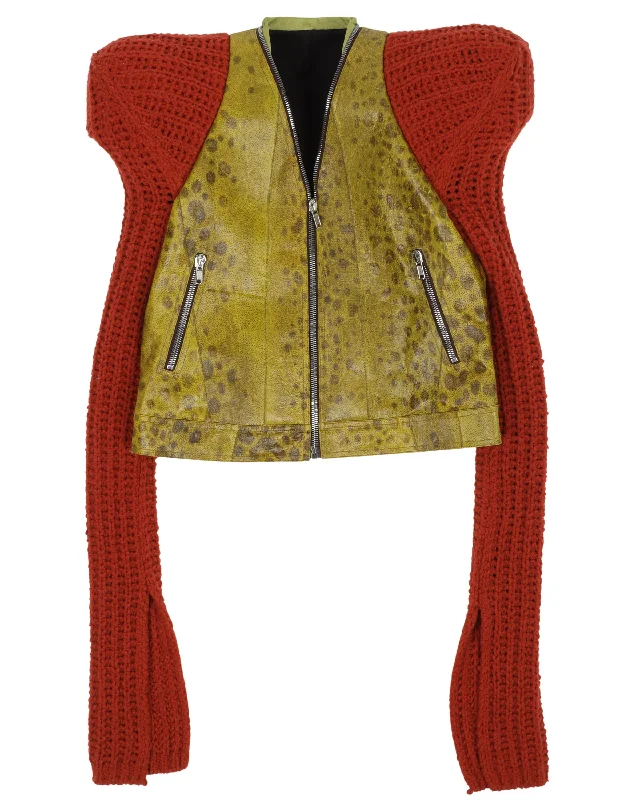 Performa FW20 Cropped Kunst Knit Sleeves Jacket Stand-Up Collar Roll-Neck Collar Turtle Neck Performa FW20 Cropped Kunst Knit Sleeves Jacket Stand-Up Collar Roll-Neck Collar Turtle Neck