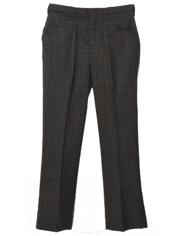 Brown Smart Trousers - W32 L29 Trousers trendy modern