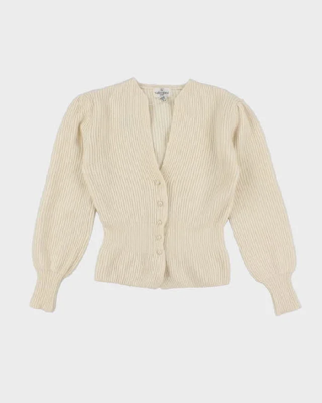 Vintage 80s Valentino Wool & Angora Blend Cardigan - M Jersey Fabric Tulle Fabric Batik Fabric