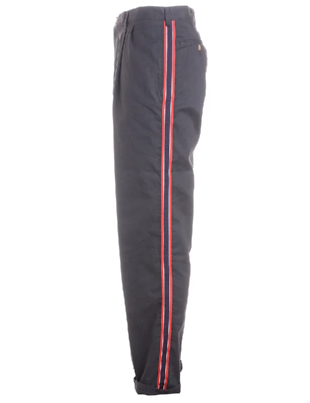 Label Side Stripe Cropped Trouser Trousers Polka Dot Cute