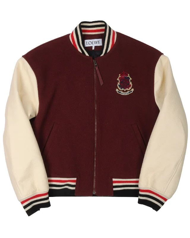 Floral Varsity Jacket Appliqued Jacket Beaded Jacket Sequined Jacket