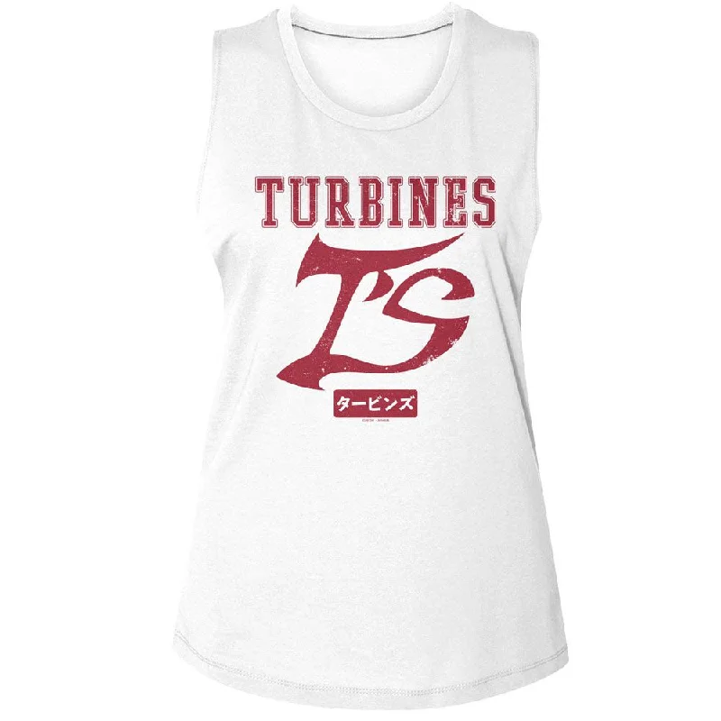 MOBILE SUIT GUNDAM Tank Top, Turbines Logo one shoulder tank