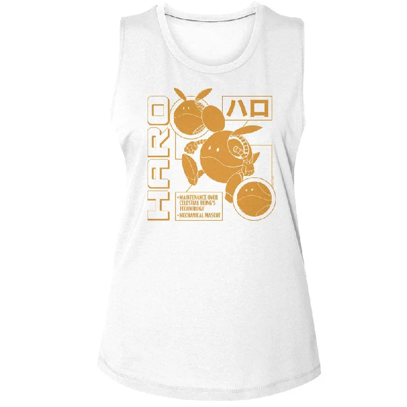 MOBILE SUIT GUNDAM Tank Top, Haro Monochrome lace tank top