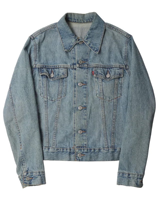 Levi's Denim Trucker Jacket Zip Front Button Front Snap Front