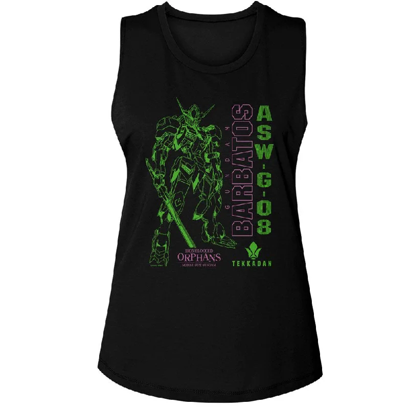 MOBILE SUIT GUNDAM Tank Top, Tekkadan Barbatos off shoulder tank