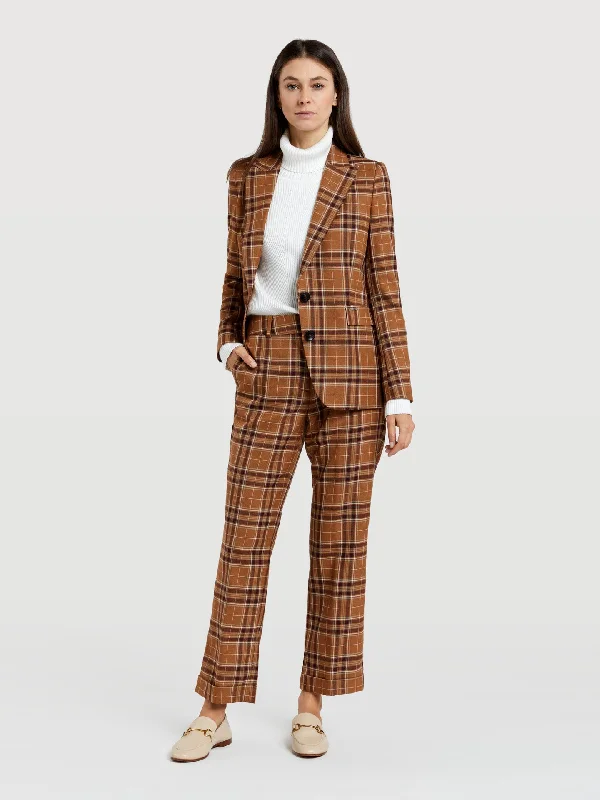 Check suit trousers Trousers Lace Delicate