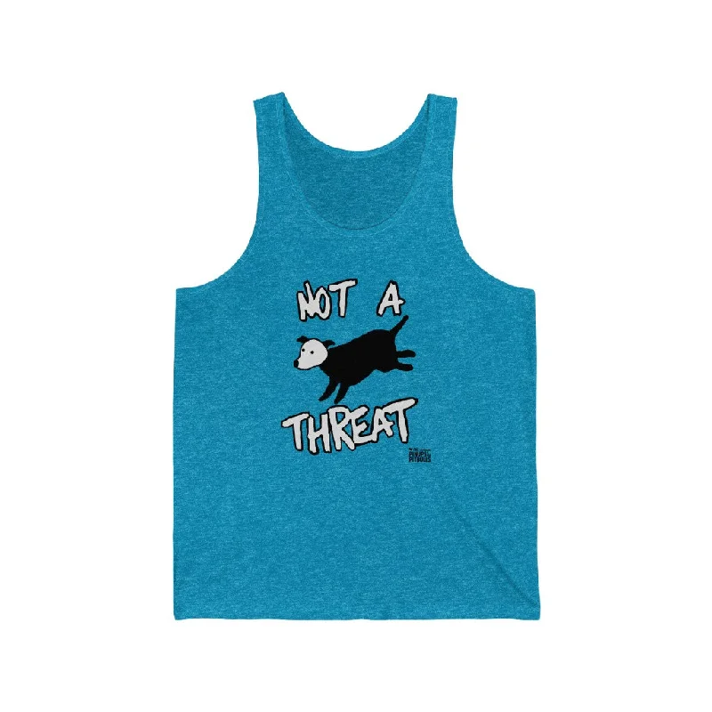 Unisex Jersey Tank | Not a Threat Up the Pups Tank breathable tank top