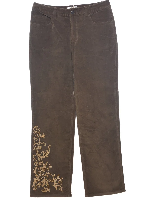 Corduroy Fabric Trousers - W29 L29 Trousers Silk Elegant