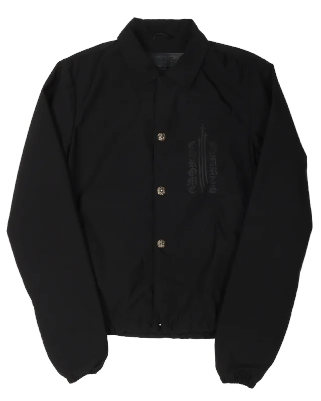 Eye Chart Windbreaker Jacket Zippered Front Buttoned Front Snap Front