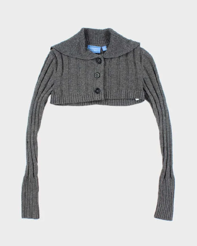 Simply Vera Wool Blend Bolero Cardigan - XS Cotton Fabric Linen Fabric Terry Fabric