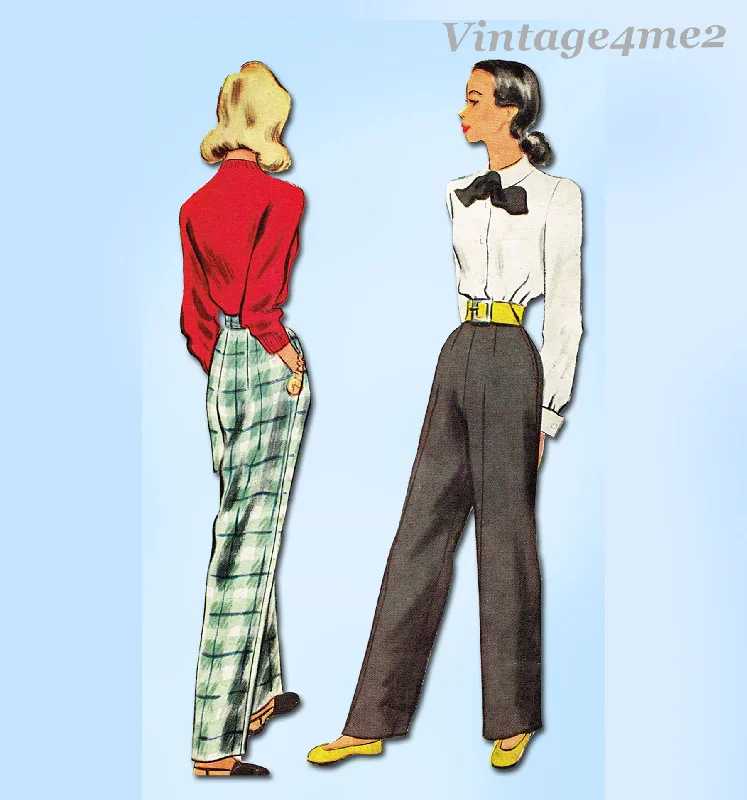 1940s Vintage McCall Sewing Pattern 6794 Misses Trousers or Slacks Size 26 Waist Trousers Sale Discount 1940s Vintage McCall Sewing Pattern 6794 Misses Trousers or Slacks Size 26 Waist Trousers Sale Discount