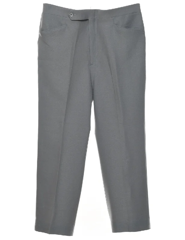 Classic Light Grey Trousers - W36 L29 Trousers fashionable trendy