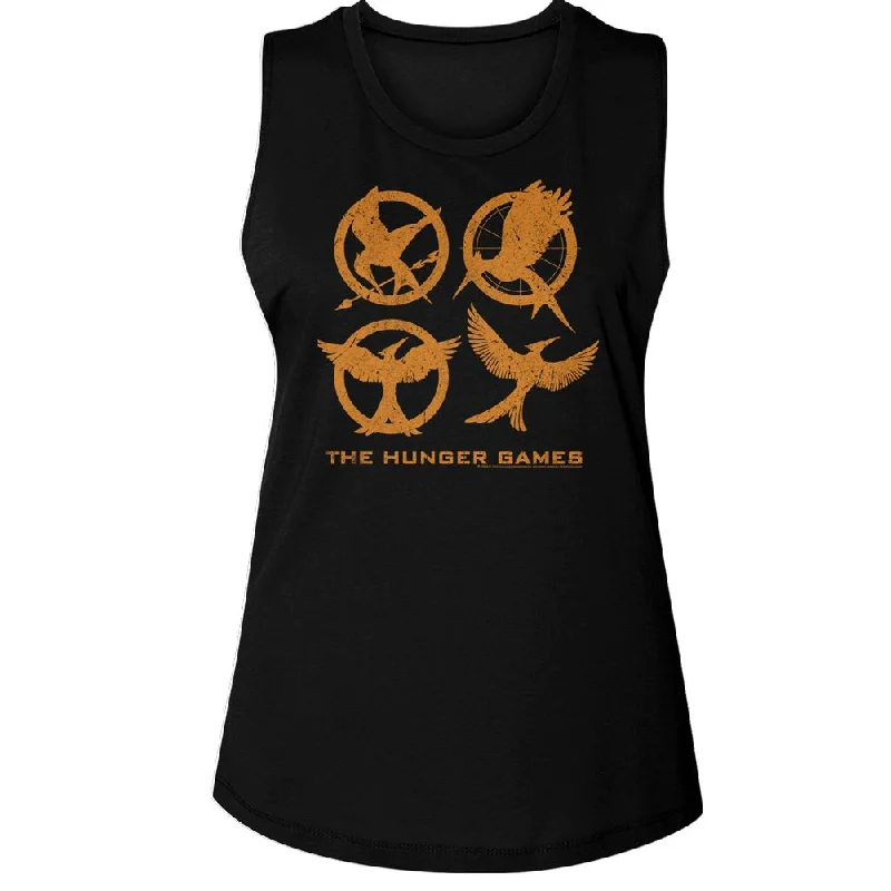 HUNGER GAMES Tank Top, Emblems teal tank top