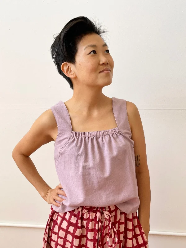 Louise Tank Lavender cherry red tank