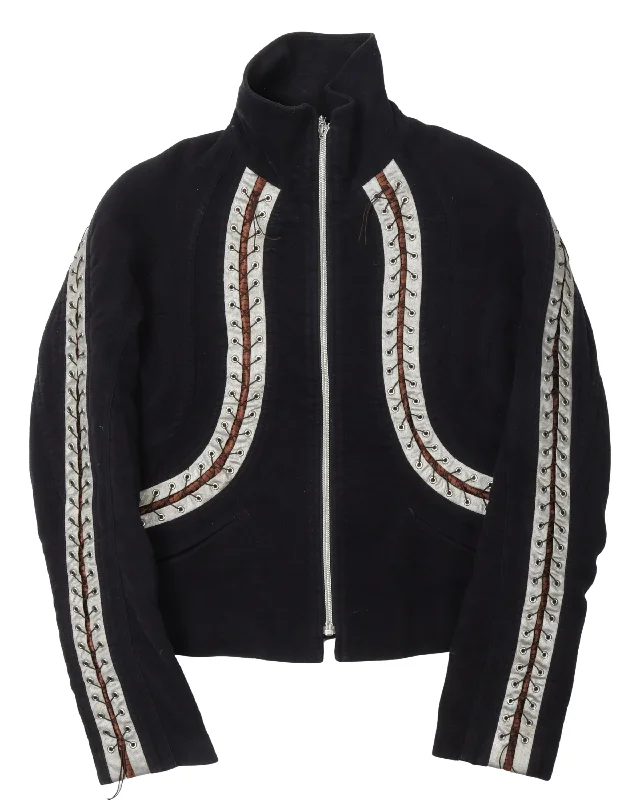 Lace Up Jacket Bomber Jacket Anorak Windbreaker