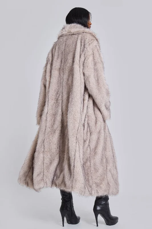 Alaska Faux Fur Coat Rayon Velvet Corduroy