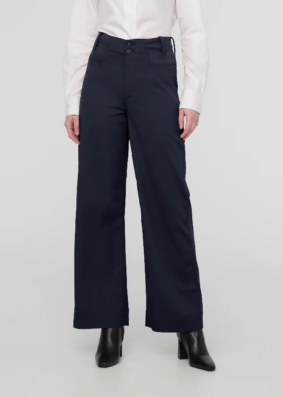 NuStretch High Rise Trouser - Navy Trousers Custom Made