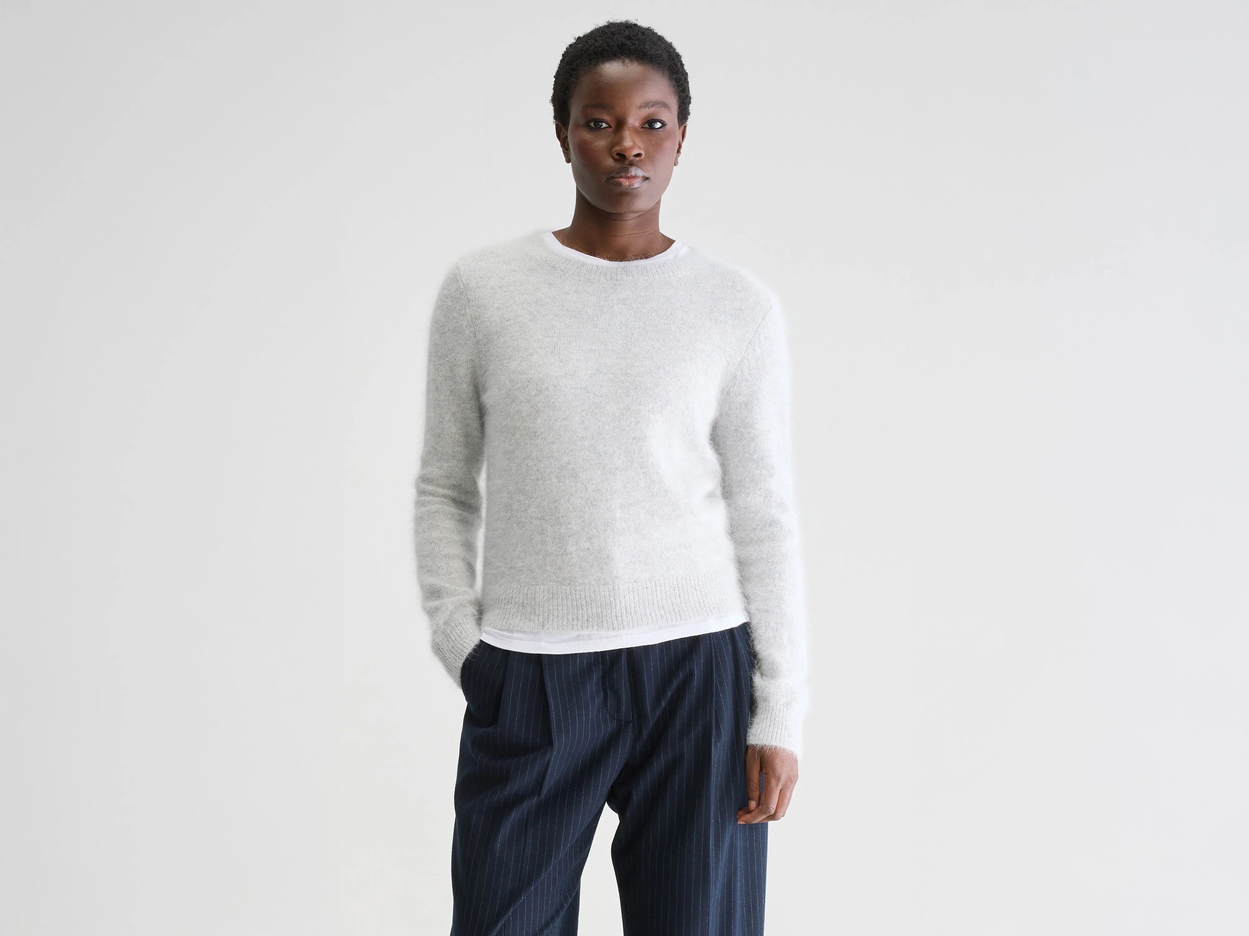 Datti angora-blend sweater (252 / W / BIRCH) Thin Thick Dense