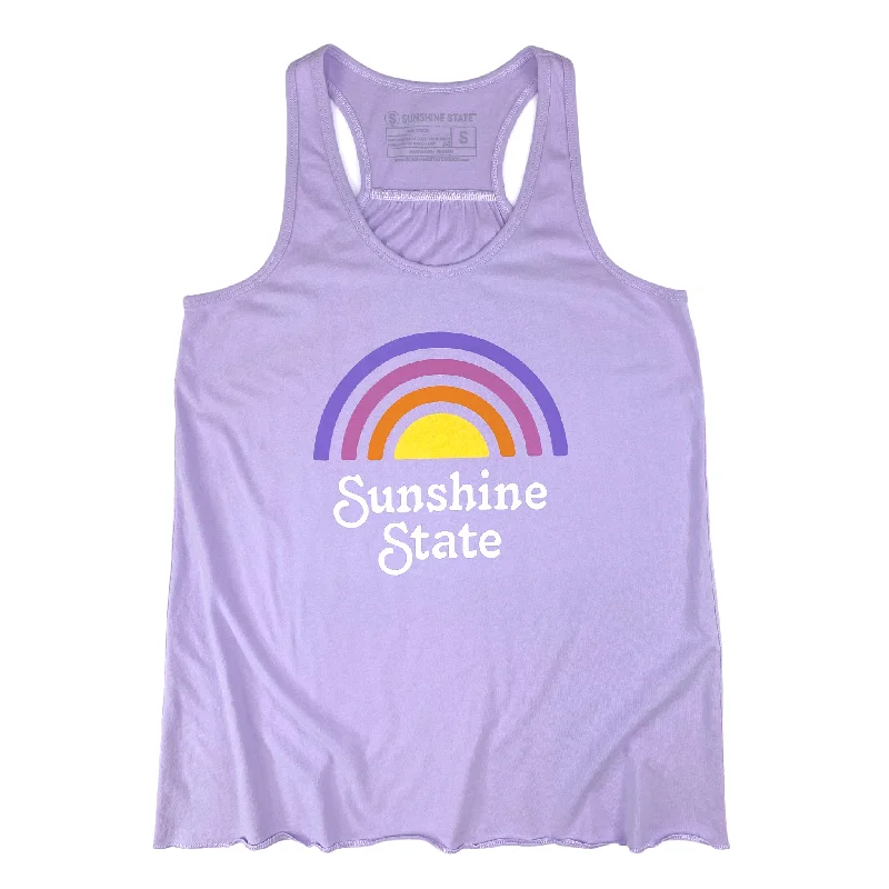 RAINBOW FLOWY TANK - LAVENDER sexy tank top
