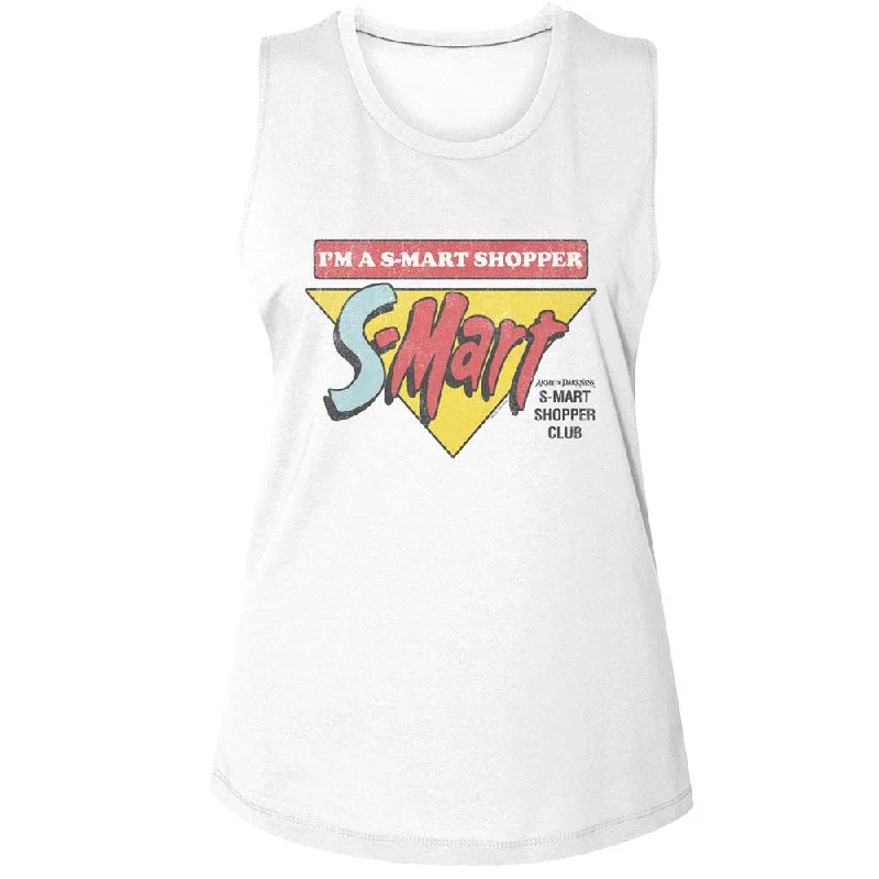 ARMY OF DARKNESS Tank Top, S Mart Smart Shopper turquoise tank top
