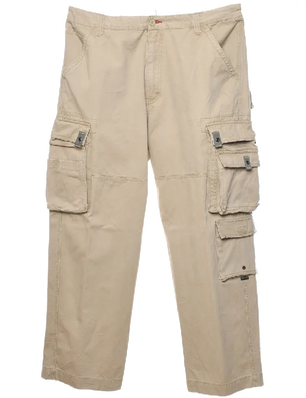 Light Brown Y2K Cargo Trousers - W36 L30 Trousers Top Rated