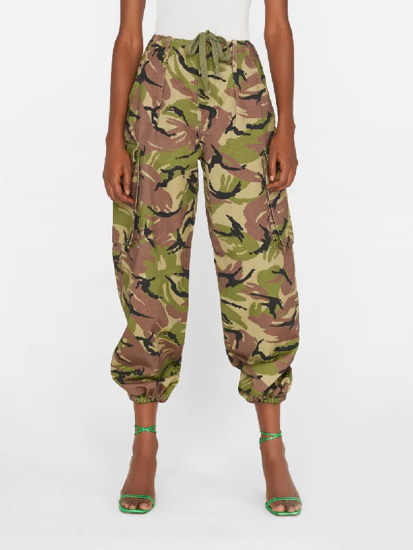 High Rise Utility Trouser -- Camo Trousers Solid Black