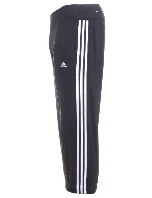 Label Gerry Elasticated Upcycled Adidas Sports Trousers Trousers Print Floral