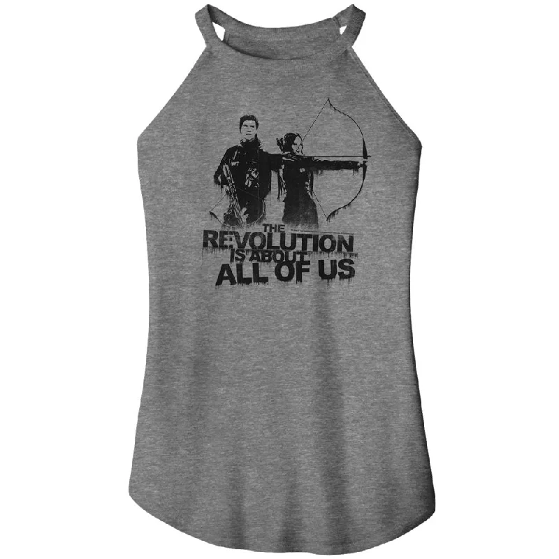 HUNGER GAMES Rocker Tank, About All Of Us navy tank top