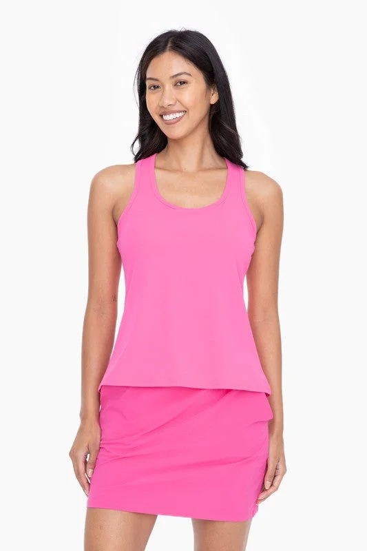 Mono B Hot Pink Racerback Active Tank cotton tank top