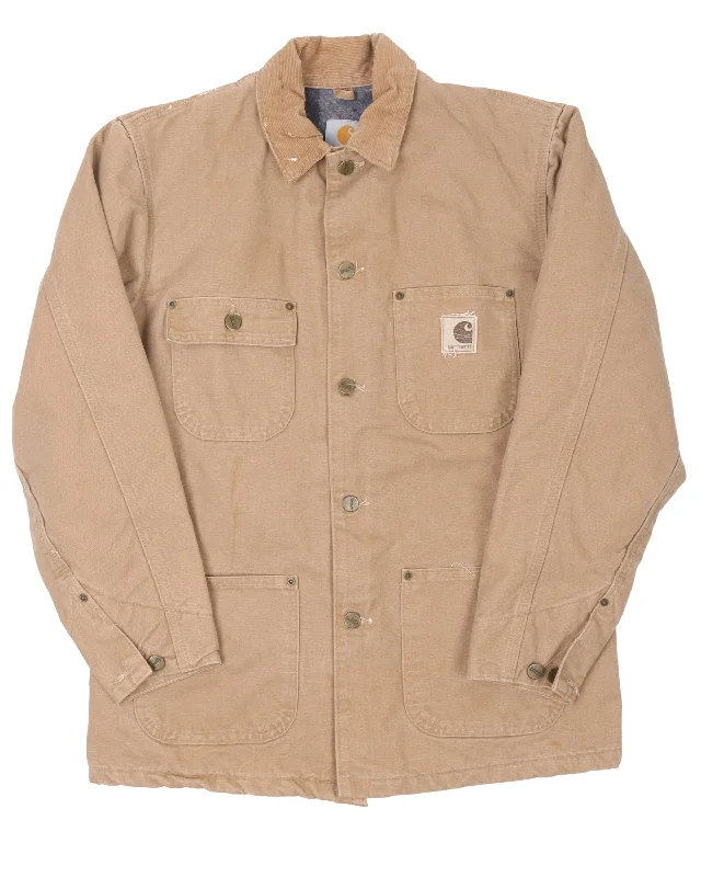 Carhartt Chore Jacket Boat Neck Shawl Collar Notched Collar